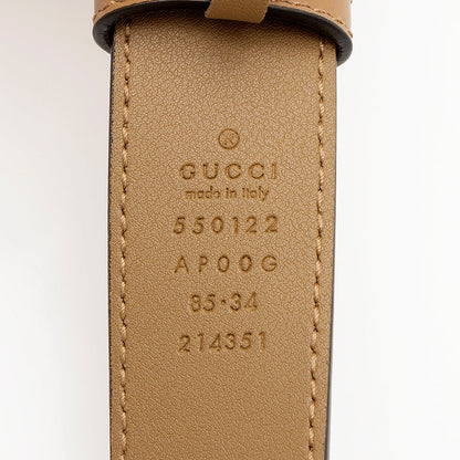 Gucci Leather GG Horsebit Belt - Size 34 / 85 (SHF-19458)