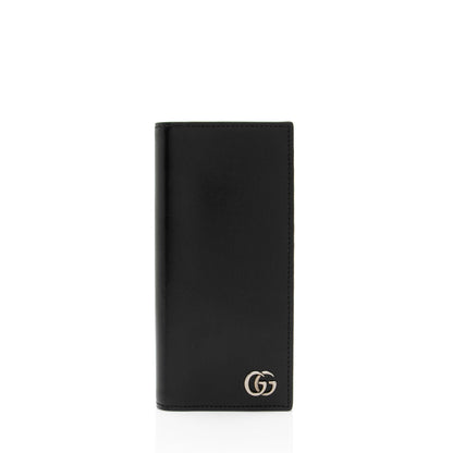 Gucci Leather GG Marmont Bi-Fold Long Wallet (SHF-JufLVc)