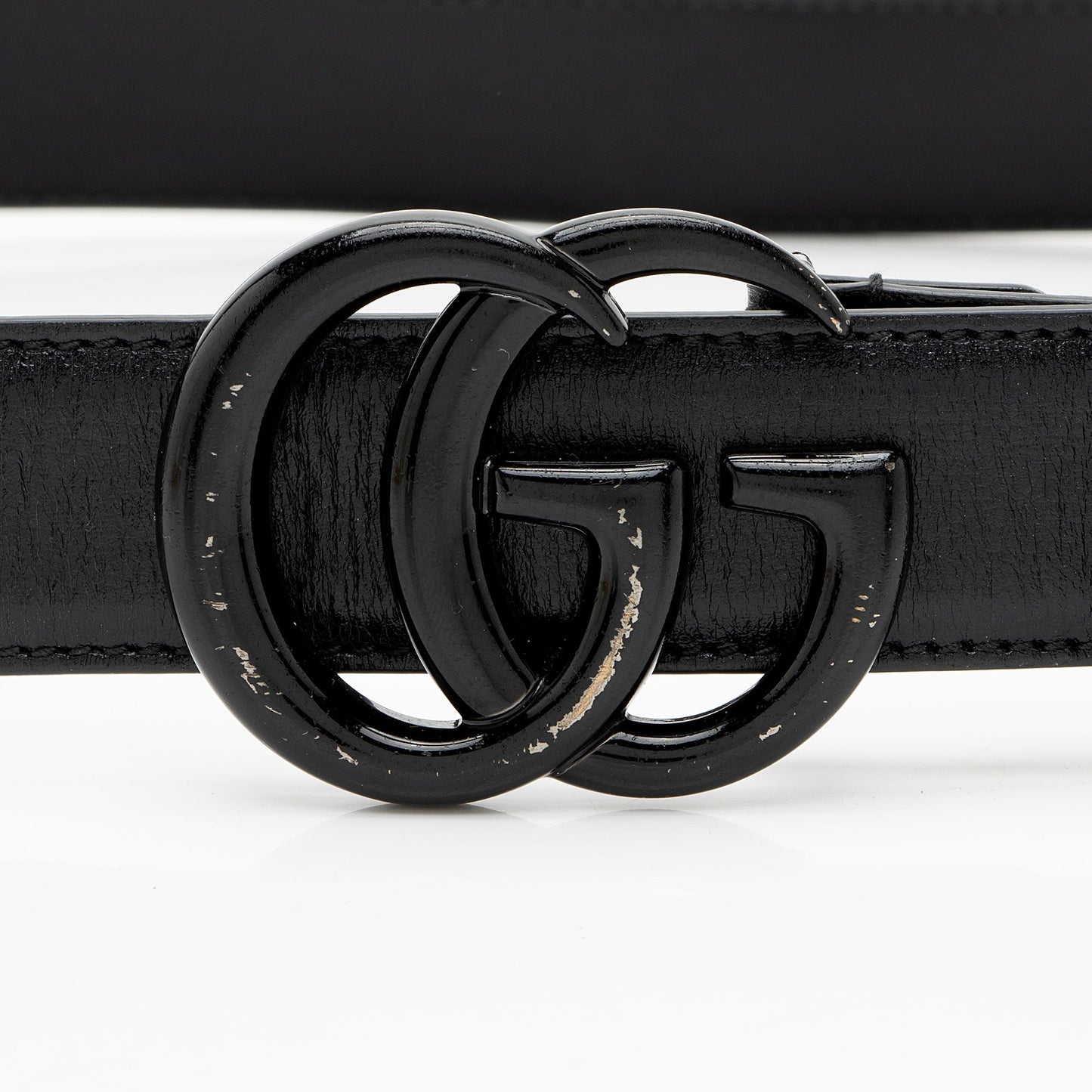 Gucci Leather GG Marmont Monochrome Belt - Size 34 / 85