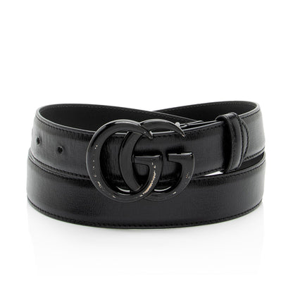 Gucci Leather GG Marmont Monochrome Belt - Size 34 / 85
