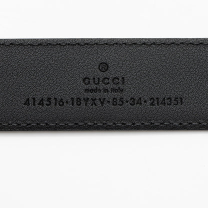 Gucci Leather GG Marmont Monochrome Belt - Size 34 / 85