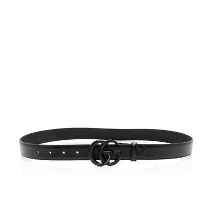 Gucci Leather GG Marmont Monochrome Belt - Size 34 / 85
