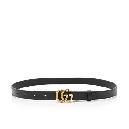 Gucci Leather GG Marmont Slim Belt - Size 28 / 70 (SHF-Z5wAiA)