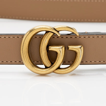 Gucci Leather GG Marmont Slim Belt - Size 30 / 75 (SHF-PlwVBE)