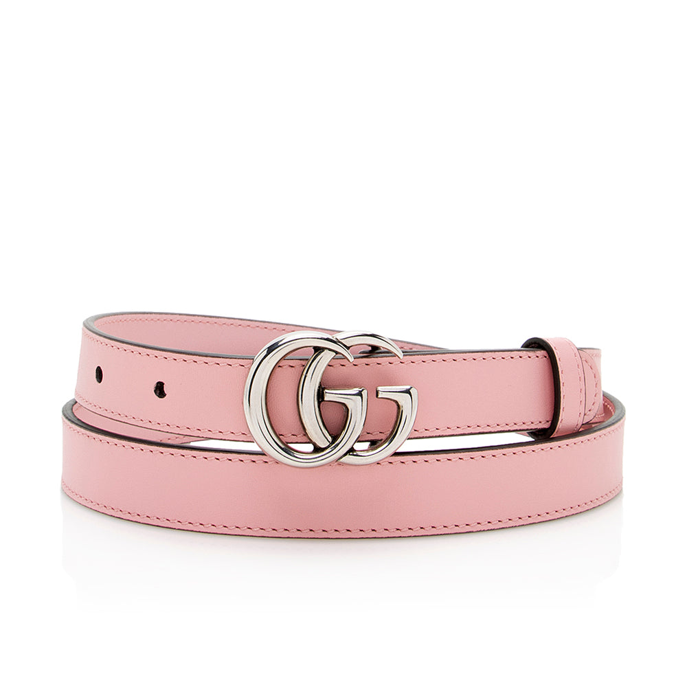 Gucci Leather GG Marmont Slim Belt - Size 32 / 80 (SHF-19368)