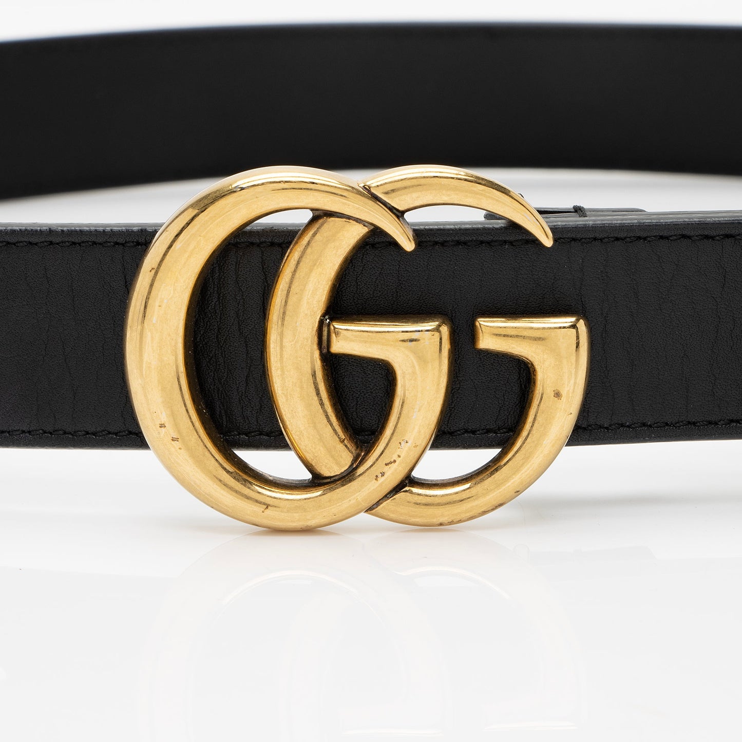 Gucci Leather GG Marmont Belt - Size 32 / 80 (SHF-s2un6d)