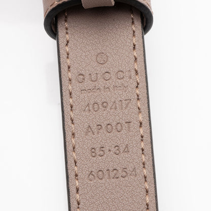 Gucci Leather GG Marmont Slim Belt - Size 34 / 85 (SHF-X1xq8P)
