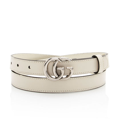 Gucci Leather GG Marmont Slim Belt - Size 34 / 85 (SHF-6FT4ro)