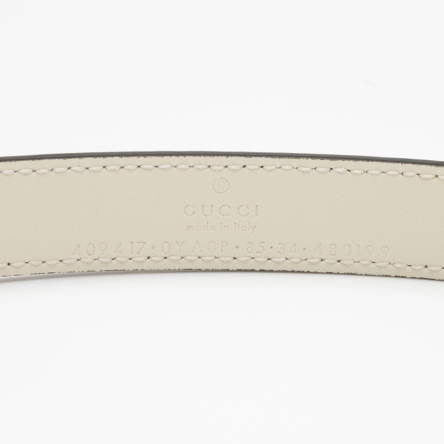 Gucci Leather GG Marmont Slim Belt - Size 34 / 85 (SHF-6FT4ro)