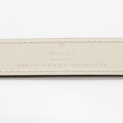 Gucci Leather GG Marmont Slim Belt - Size 34 / 85 (SHF-4gPvWN)