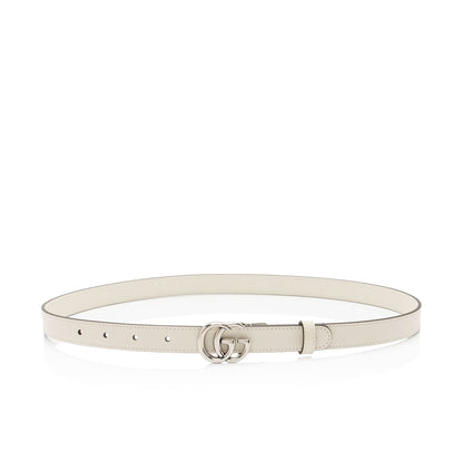 Gucci Leather GG Marmont Slim Belt - Size 34 / 85 (SHF-4gPvWN)