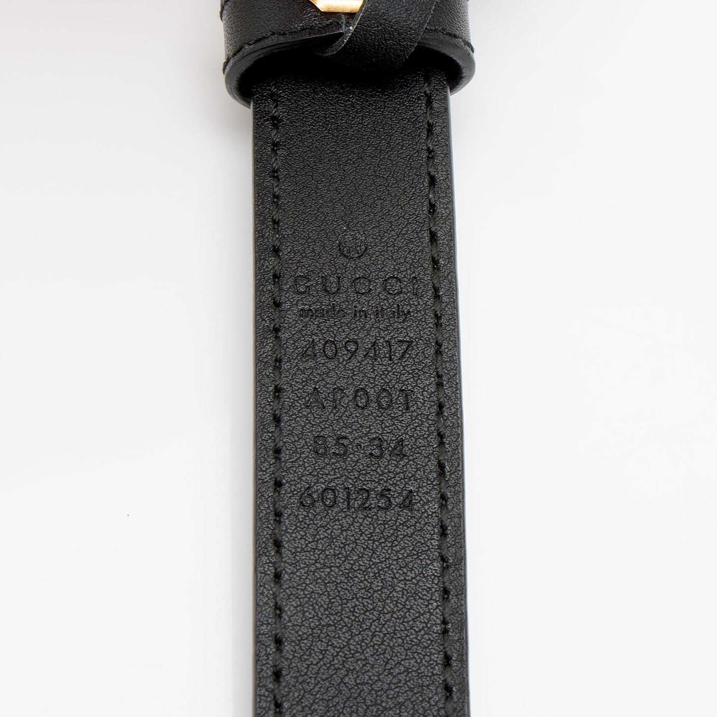Gucci Leather GG Marmont Slim Belt - Size 34 / 85