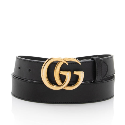 Gucci Leather GG Marmont Slim Belt - Size 36 / 90 (SHF-XXyCZw)