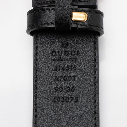 Gucci Leather GG Marmont Slim Belt - Size 36 / 90 (SHF-XXyCZw)