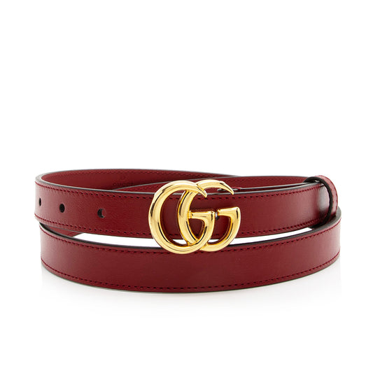 Gucci Leather GG Marmont Slim Belt - Size 36 / 92 (SHF-Hg3jrl)