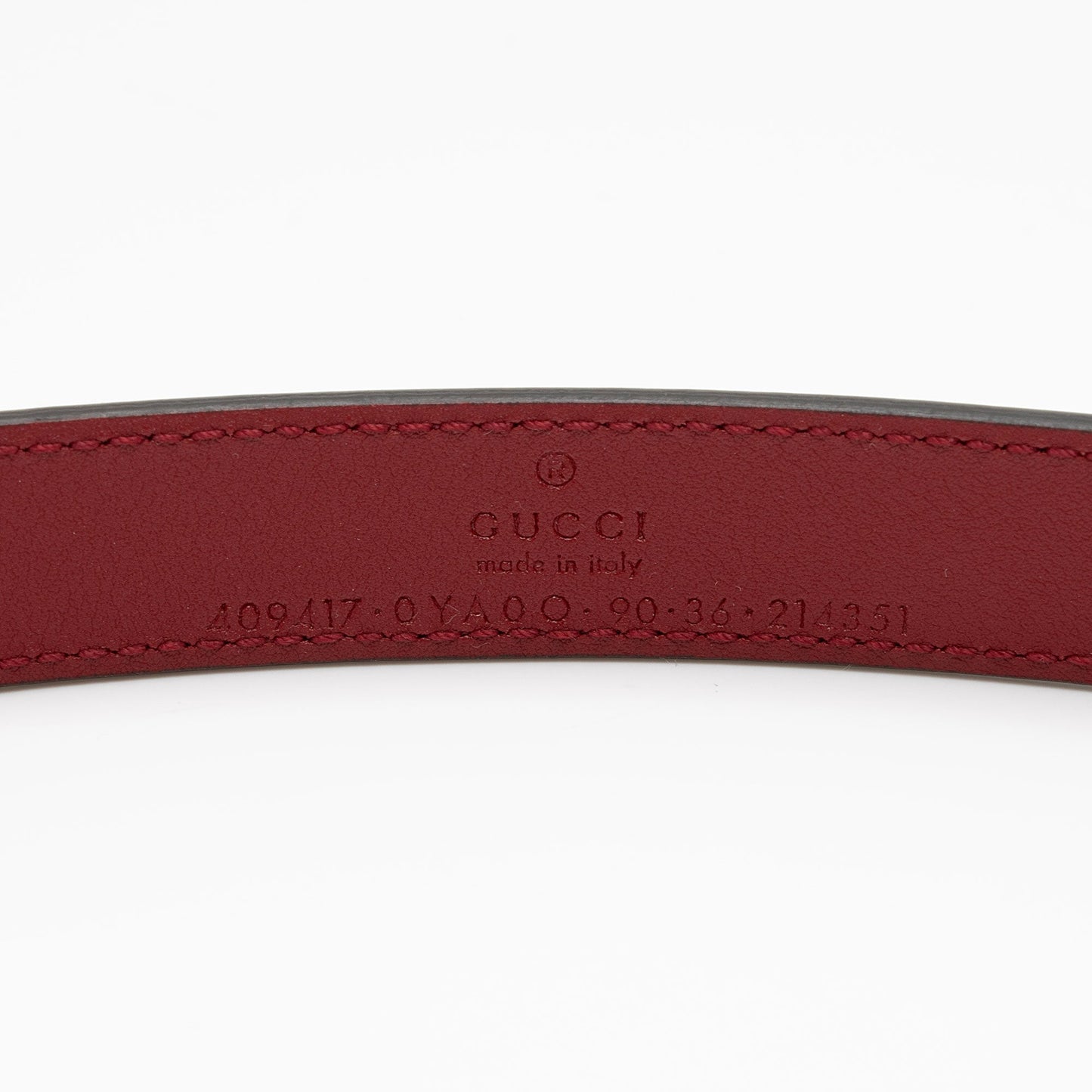 Gucci Leather GG Marmont Slim Belt - Size 36 / 92 (SHF-Hg3jrl)