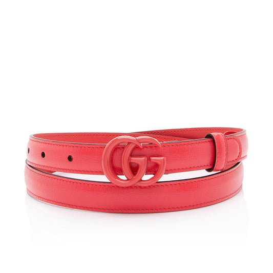 Gucci Leather GG Marmont Slim Belt - Size 36 / 90 (SHF-eZYU73)