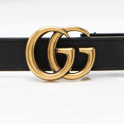 Gucci Leather GG Marmont Slim Belt - Size 36 / 90