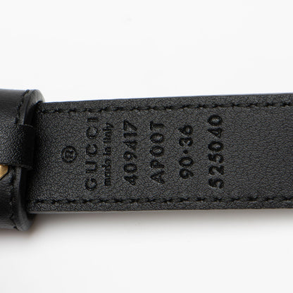 Gucci Leather GG Marmont Slim Belt - Size 36 / 90