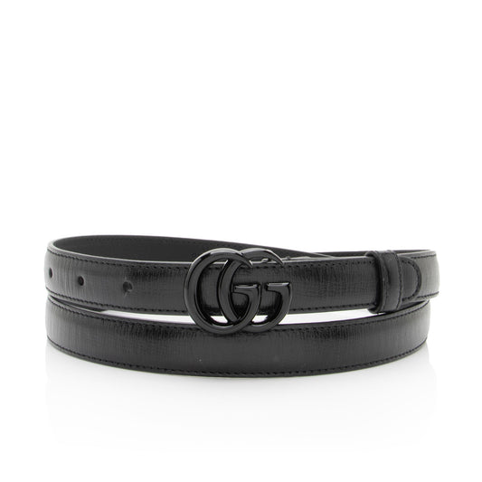 Gucci Leather GG Marmont Slim Belt - Size 38 / 95 (SHF-qhYNB2)
