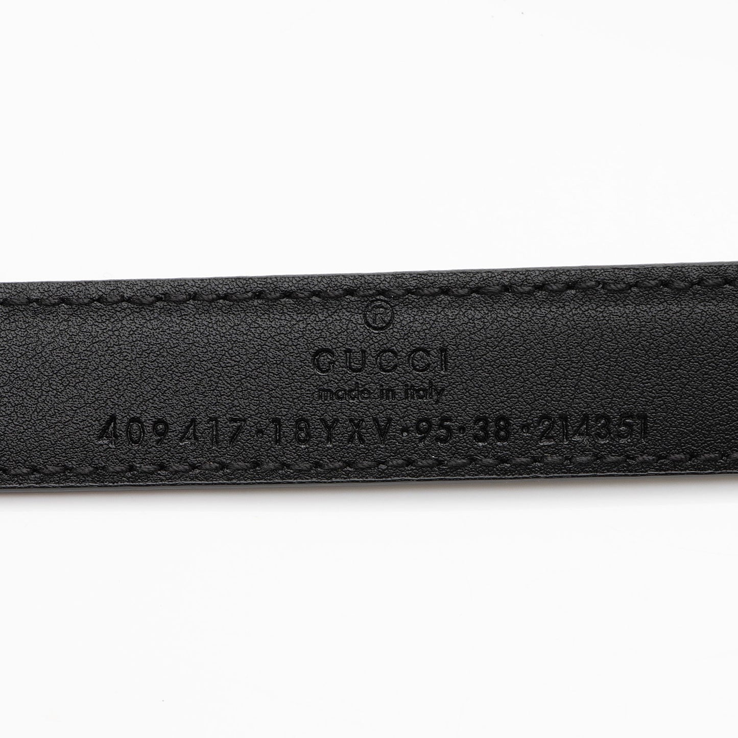 Gucci Leather GG Marmont Slim Belt - Size 38 / 95 (SHF-qhYNB2)