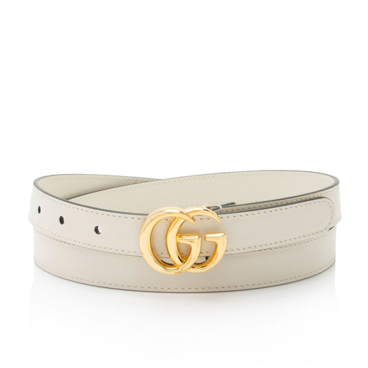 Gucci Leather GG Marmont Slim Belt - Size 38 / 95 (SHF-fUEivE)