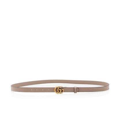Gucci Leather GG Marmont Slim Belt - Size 44 / 110 (SHF-22299)