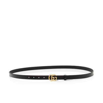 Gucci Leather GG Marmont Slim Belt - Size 48 / 120 (SHF-qlFyYb)