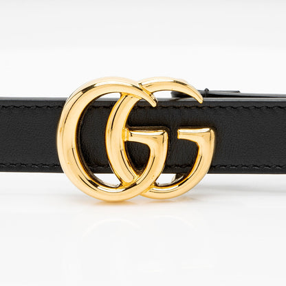 Gucci Leather GG Marmont Slim Belt - Size 38 / 95