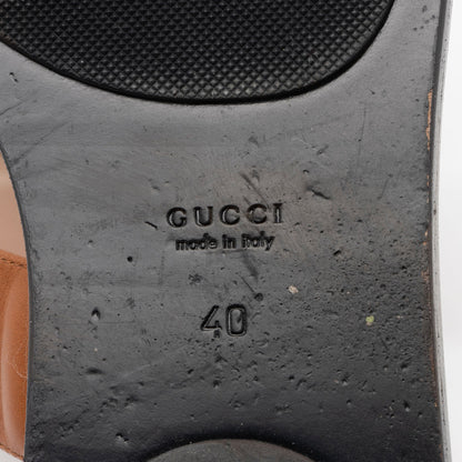 Gucci Leather GG Marmont Thong Sandals - Size 10 / 40 (SHF-8lraB5)