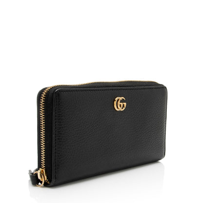Gucci Leather GG Marmont Zip Around Wallet (SHF-wcWQC8)