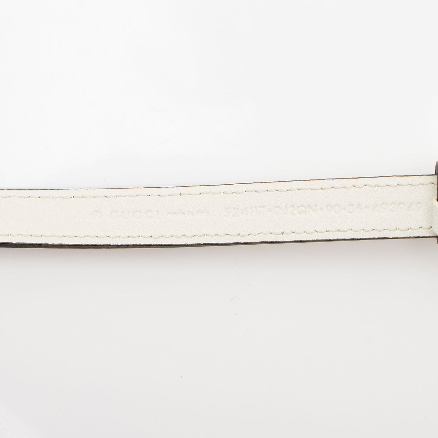 Gucci Leather Enamel GG Slim Belt - Size 36 / 90 (SHF-mDUuLJ)