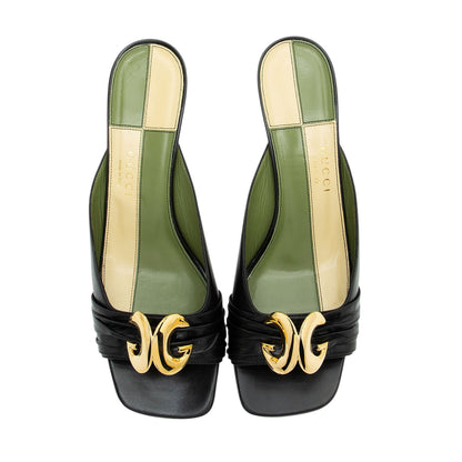 Gucci Leather Half Moon Sandals - Size 9.5 / 39.5