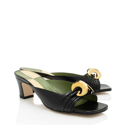 Gucci Leather Half Moon Sandals - Size 9.5 / 39.5