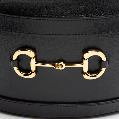 Gucci Leather Horsebit 1955 Drawstring Bucket Bag (SHF-LUUWQJ)