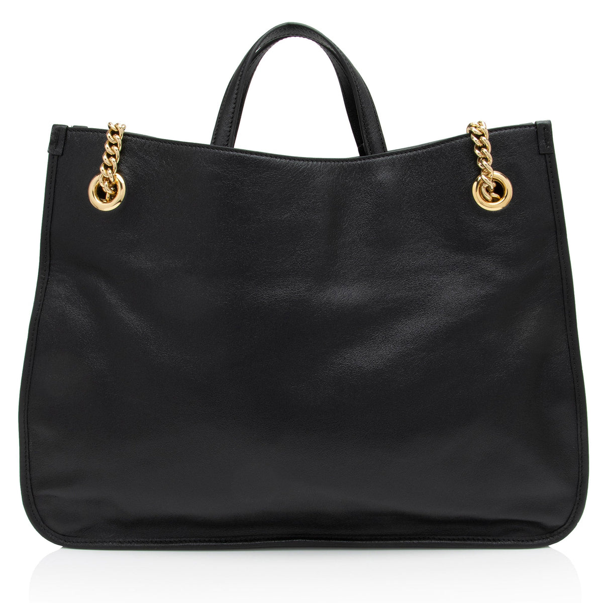 Gucci Leather Horsebit 1955 Chain Large Tote (SHF-LnlXOo)
