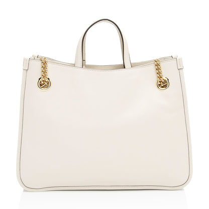 Gucci Leather Horsebit 1955 Medium Tote (SHF-BigRbj)