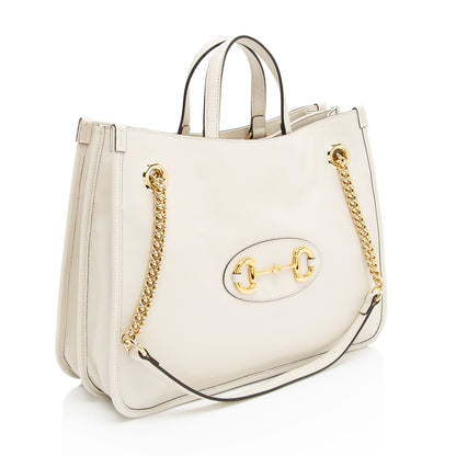Gucci Leather Horsebit 1955 Medium Tote (SHF-BigRbj)