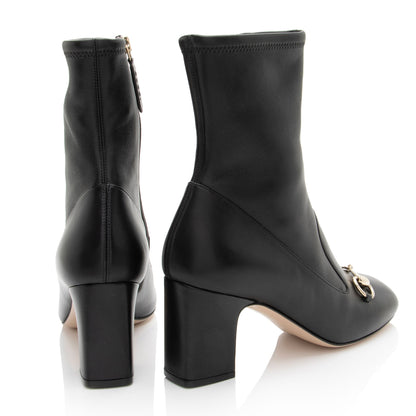 Gucci Leather Horsebit Ankle Boots - Size 7 / 37