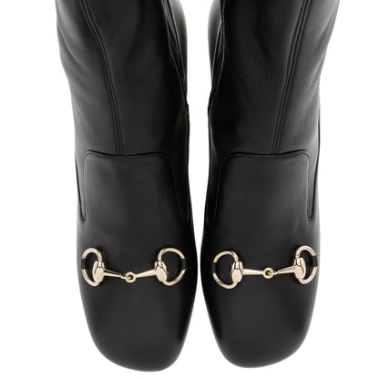 Gucci Leather Horsebit Ankle Boots - Size 7 / 37