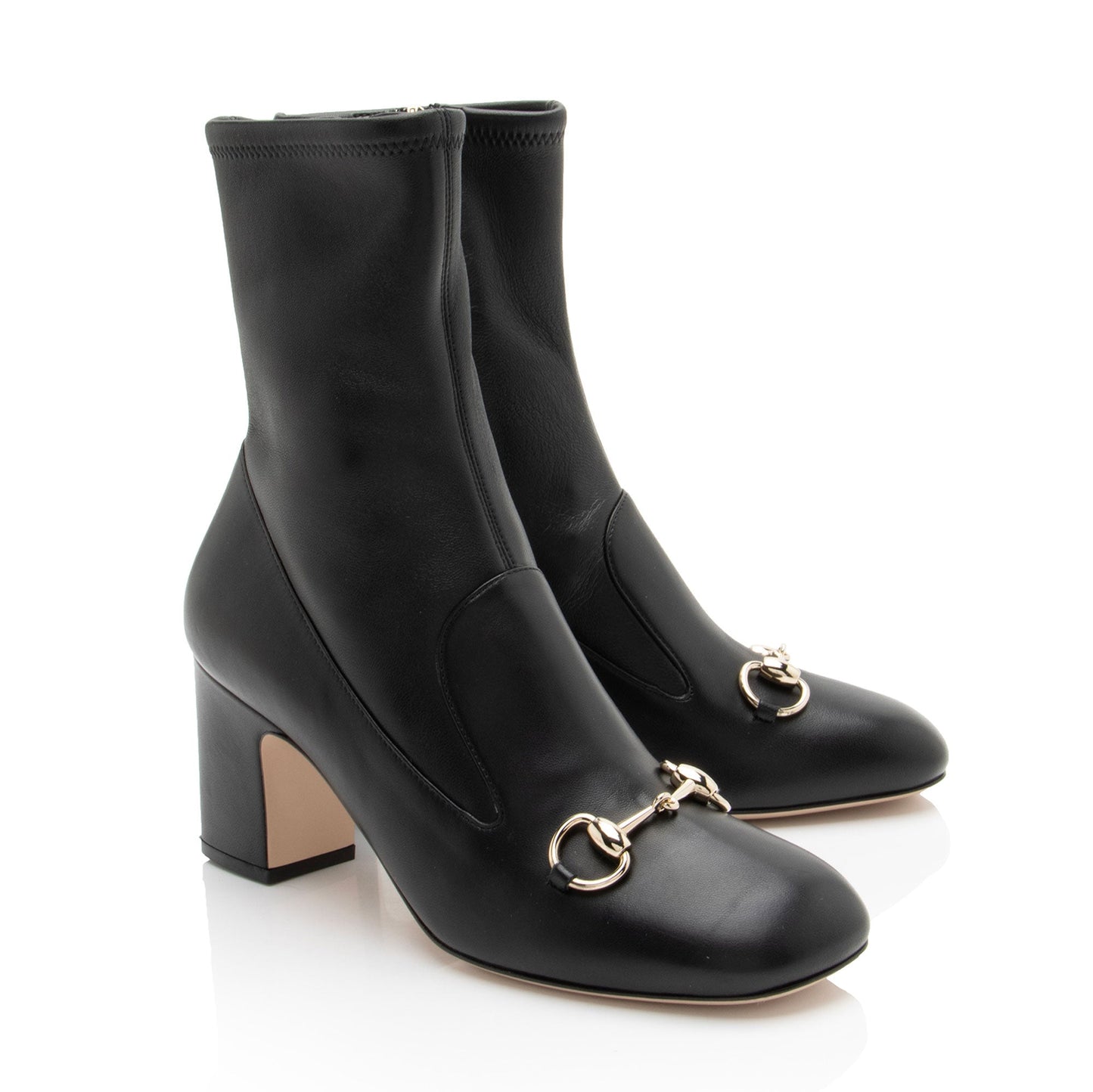 Gucci Leather Horsebit Ankle Boots - Size 7 / 37