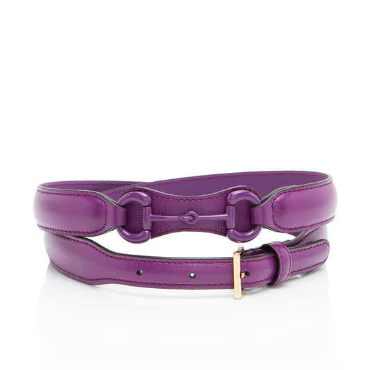 Gucci Smooth Leather Horsebit Belt - Size 40 / 100