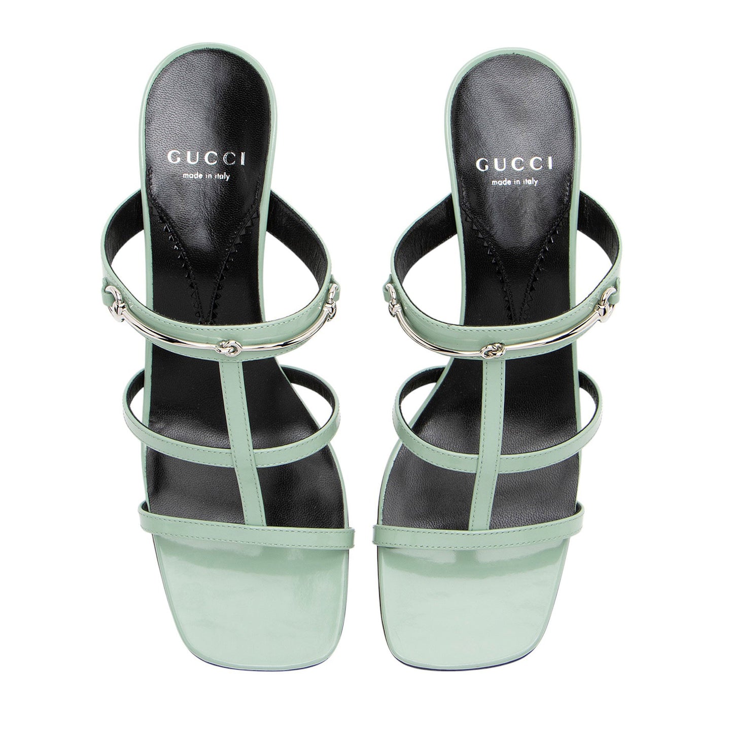 Gucci Leather Horsebit Divine Sandals - Size 8 / 38