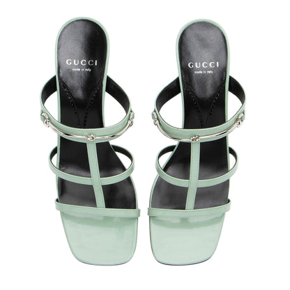 Gucci Leather Horsebit Divine Sandals - Size 8 / 38