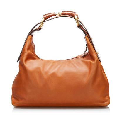 Gucci Leather Horsebit Hobo (SHG-OUFvKC)