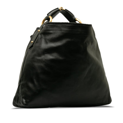 Gucci Leather Horsebit Hobo (SHG-RQo3jb)