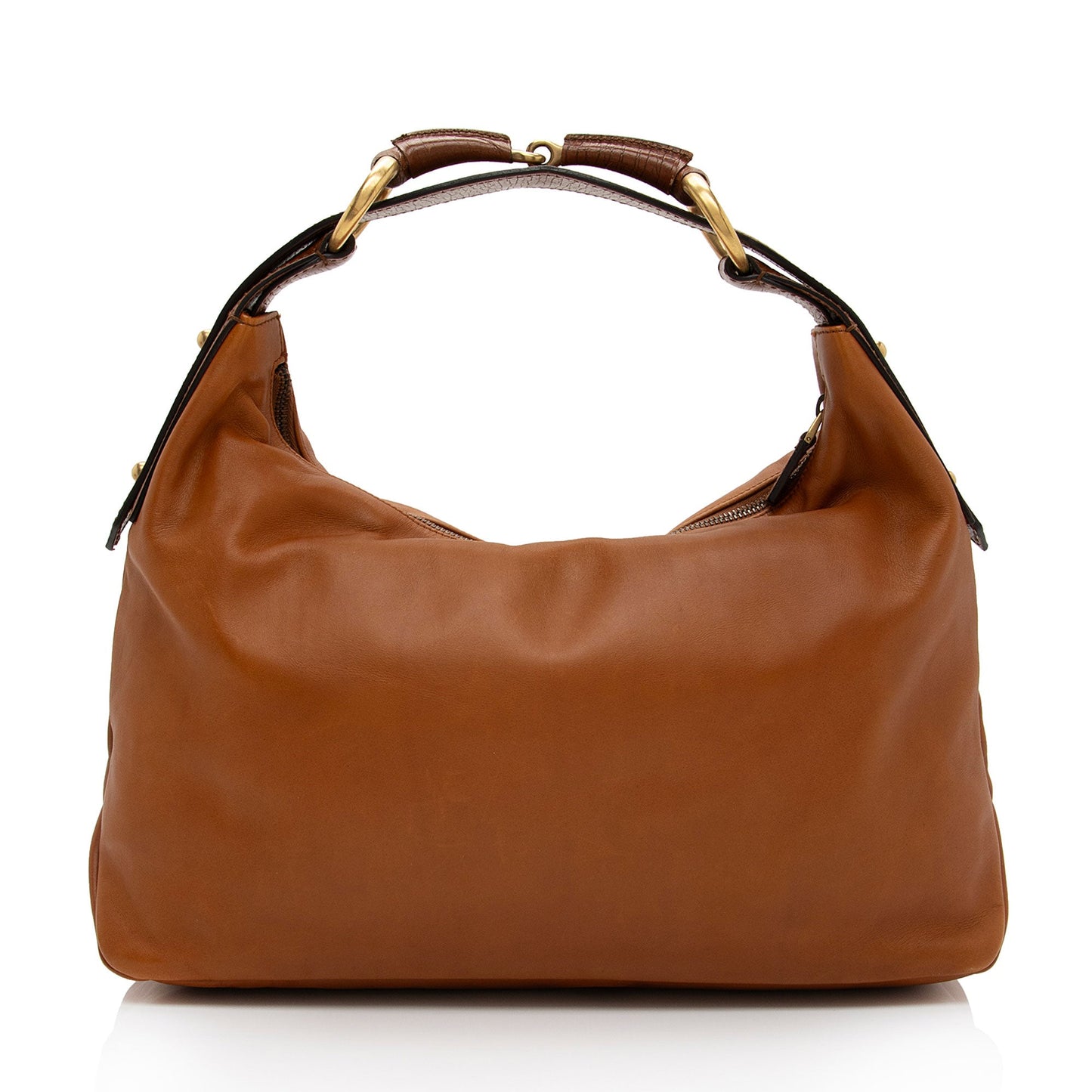 Gucci Leather Horsebit Medium Hobo (SHF-WR9LR9)
