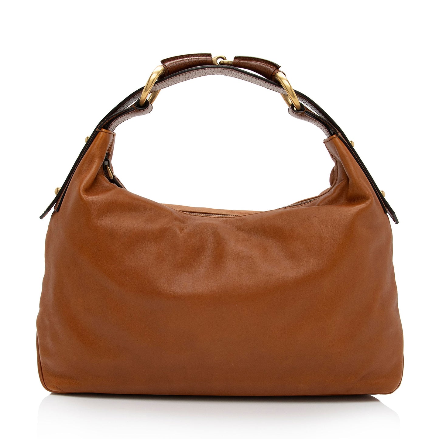 Gucci Leather Horsebit Medium Hobo (SHF-WR9LR9)