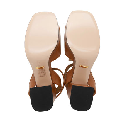 Gucci Leather Horsebit Platform Sandals - Size 7 / 37 (SHF-kafH0y)