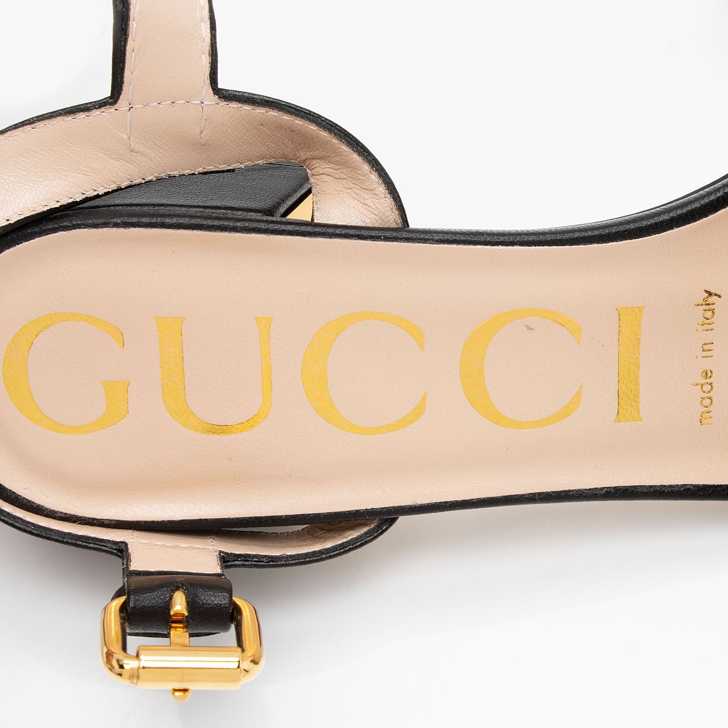 Gucci Leather Horsebit 30mm Sandals - Size 7.5 / 37.5 (SHF-xkzxhp)